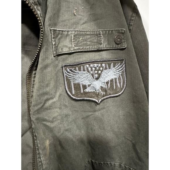 INC International Concepts Military Jacket XXL – Olive Green, Eagle Patch, NWT - Picture 6 of 6